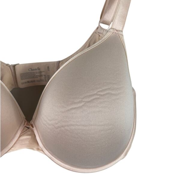 Chantelle 36 DDDD 2196 Modern Invisible Plunge Memory Foam Bra Convertible Nude - Picture 5 of 11